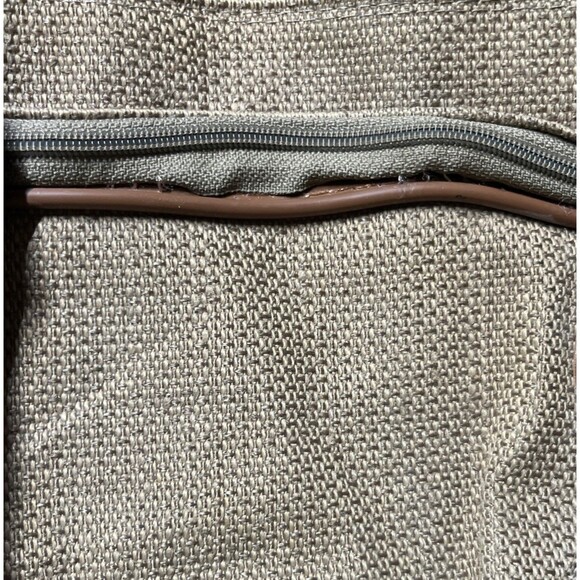 Iconic Pierre Cardin Travel Gym Bag 4 zip Suitcase Brown Tweed Luggage Tag - Picture 8 of 10